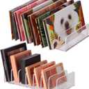 2-Pack Clear Cosmetic Organizers for Makeup Storage - Stackable Eyeshadow Palette Organizer Trays, Countertop & Drawer Makeup Organizer for Bathroom Vanity, Sunglasses