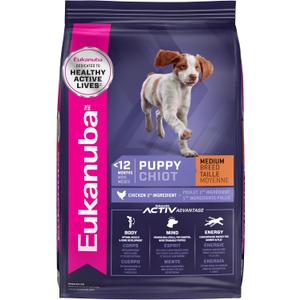 Eukanuba Puppy Medium Breed Dry Dog Food, 16 lb Bag. (EXP 09/02/26)