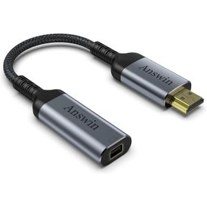 HDMI to Mini DisplayPort Un-Directional 4K Active HDMI to Mini DisplayPort Adapter for Xbox One/360, Mac mini, PC/Laptops to Monitor, 2K@60Hz, 1080P@120Hz
