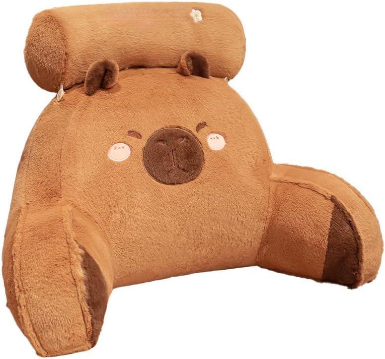 Capybara Backrest Cushion Relieves Sitting Fatigue Ideal for Dorm Rooms, Homes, and Offices