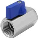 Beduan 1/2" Mini Ball Valve, Stainless Steel Female x Female NPT Thread Shut-Off Valve