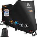 Small Motorcycle Cover,600D Motorcycle Cover Waterproof Outdoor,Moped Cover,Nano Coating,License Plate Window,4 Reflective Strips,2 Lock-Holes,3 Windproof Buckles,Motorcycle Tarp(M 73"x 33"x 39") (M73"x33"x39"))