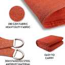 32' x 32' x 32' Red Sun Shade Sail Canopy Awning for Patio Backyard Lawn Garden Outdoor Activities Grade UV Block Mesh Netting, We Can Make Custom Sizes