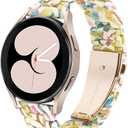 Bands Compatible with Samsung Galaxy Watch 7 / FE / 6/6 Classic / 5/5 Pro / 4/4 Classic / 3 41mm / Huawei GT3 42mm, 20mm Colorful Resin Replacement Strap for Women Men