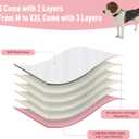 ZINGTERRA 3Pack Dog Diapers Female,Washable Diaper for Doggie,Highly Absorbent Reusable Dog Diaper,Adjustable Leakproof Puppy Girl Dog Diapers for Heat,Incontinence,Period Doggy Nappies (XXL(27.5"-33"Waist), Purple)