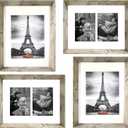 Art Emotion Farmhouse Rustic Woodgrain Style High Profile Picture Frame, 1.75" Frame Height, 2MM Reinforced Glass, Light Oak Finish 11x14 Frames for 8x10 and 5x7 Photos, Pack of 4
