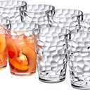 Amazing Abby - Iceberg - 16-Ounce Plastic Tumblers (Set of 8), All-Clear Reusable Plastic Cups, Stackable, BPA-Free, Shatter-Proof, Dishwasher-Safe