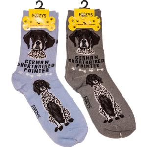 Foozys Unisex Crew Socks | Canine/Dog Collection | German Shorthaired Pointer