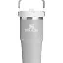 STANLEY IceFlow 2.0 Flip Straw Tumbler with Handle 14 oz | Twist On Lid and Flip Up Straw | Leakproof Water Bottle | Insulated Stainless Steel | BPA-Free | Ash
