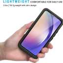 Lanhiem for Samsung Galaxy A54 5G Phone Case, IP68 Waterproof Dustproof, [Built-in Screen Protector] Full Body Protective Phone Case for Samsung Galaxy A54, Black/Clear