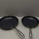 Blue Diamond Cookware Hard Anodized Ceramic Nonstick, 10" and 12" Frying Pan Skillet Set, PFAS-Free, Dishwasher Safe, Oven Safe, Grey