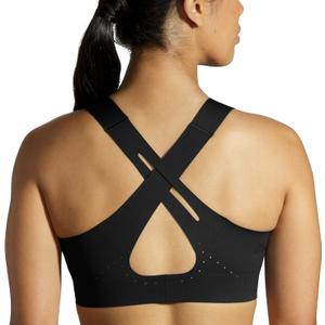 Brooks Women's Crossback 2.0 Sports Bra for Running, Workouts & Sports ((34) C/D, Black)