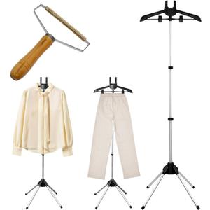 Shouken 1 Pack Adjustable Shirt Display Stand 32-63 Inch, Foldable Clothing Display Stand Mannequin Torso for Retail Vendors, Multi-Use Steamer Rack Stand for Clothes Garment (1) (1 Pack)