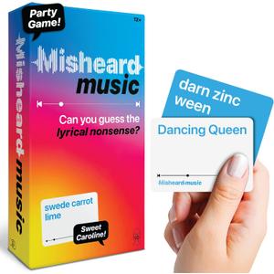 Lucky Egg The Original Misheard Music Guess The Song or Artist with 500 Lyrical Nonsense Cards Hilarious Music Games for Adults & Teens Fun Family Card Games for Karaoke & Party Entertainment