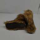 Valpeak Snow Boots for Women 2024 Furry Boots Winter Knee High Flat Heel Fluffy Faux Fur Boots (12 Wide, Natural)