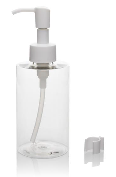  Soap Dispensers, 17 OZ & 10 OZ Refillable Plastic Soap Pump Bottles for Liquid Soap, Shampoo, Body Wash, 2 Pcs, Clear