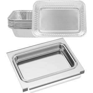67047 Grease Catch Pan for Weber Spirit I&II 200/300, Genesis II&LX 200/300 Series, Grill Drip Tray with 6415 Aluminum Foil Drip Pans Liners Replacement Parts for Weber Traveler 67047 83156 6415
