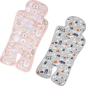 Pinkunn 2 Pcs Gel Car Seat Cooling Pad for Baby Summer Breathable Ice Cushion Multifunctional Ice Stroller Cooler Mat for Stroller Baby Dining Chair Child Safety Seat(Vivid Color, Forest, Animal)