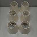 Small Lamp Shades Clip on Bulb, Chandelier Shades Set of 6, Mini Linen Lampshade 3.5x5x5.5in Small Lamp Shade for Chandelier Lamp Replacement (Beige)