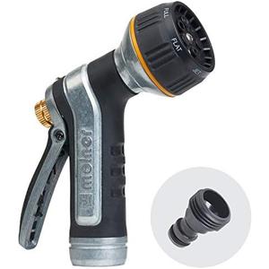 Melnor 65020-AMZ Metal Nozzle with QuickConnect Product Adapter Set, Multi-Pattern, Heavyweight Rear Trigger