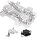 DVE45T3400V/A3 Dryer Heating Element Kit Compatible With Samsung DVE41A3000W/A3 DVE45T3200W/A3 DVE45T3400P/A3 DVE45T3400W/A3 DVE45R6100C/A3 DVE45R6100W/A3 DVE45R6100P/A3 DVE45T6000W/A3