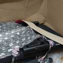 Everything Mary XXL Rolling Sewing Machine Case – Black & Floral Trim Wheeled Craft Bag – Spacious Organizer with 4 Wheels & Multiple Pockets for Sewing Supplies