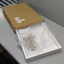 Juvale White Serving Tray for Coffee Table with Coasters, Decorative Interchangeable Gold and Silver Handles (16x12)