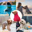 Dog Bathrobe Dog Robes for After Bath Shower Swimming Dog Drying Towel Super Absorbent fit for Small Medium Large Breeds - Green - L