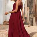 PRETTYGARDEN Women's Summer Maxi Dress 2026 Casual Boho Sleeveless Spaghetti Strap Smocked Tiered Long Beach Sundresses (S)