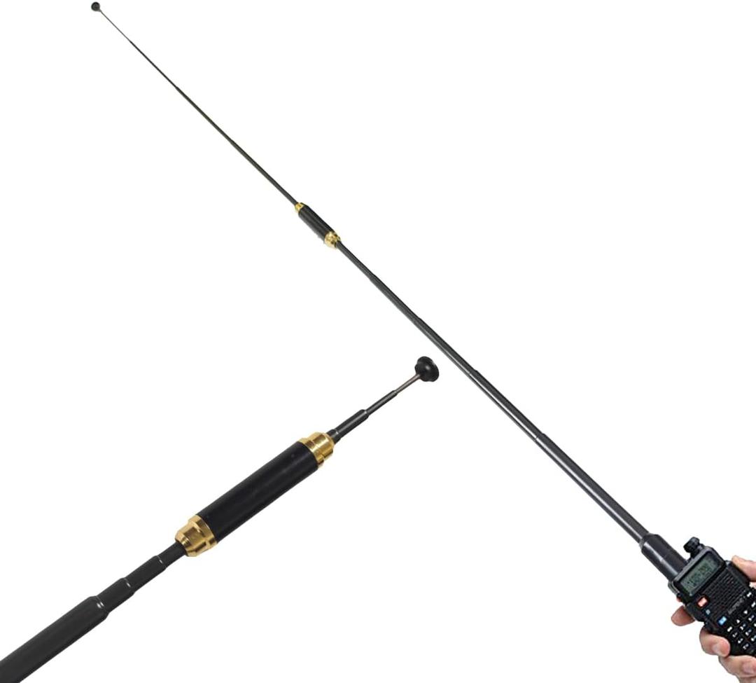 Telescopic Rust-Proof Antenna, Dual-Band 144/430MHz SMA - Female Handheld Antenna, 31.5", it is Compatible with Kenwood and Compatible with baofeng UV-5R Radio and no Signal Two-Way Radio