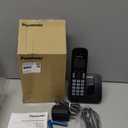Panasonic Cordless Phone, 1.6" Backlit Display, Call Block, Speakerphone, 10 Hours Talk Time, 1 Handset  KXTGC200B (Black)
