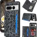 iCoverCase Compatible with Google Pixel 7 Pro Case with Card Holder, Wallet Phone Case for Women Men [RFID Blocking] PU Leather Protective Wallet Case for Pixel 7 Pro (Black Leopard)