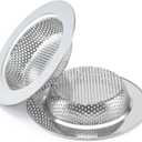 Honmein 2 Pcs Sink Strainer for Most Kitchen Sink Drain Basket, Upgraded Double-Layer Safe Design Kitchen Sink Strainer (Outer Diameter 4.5 Inch)