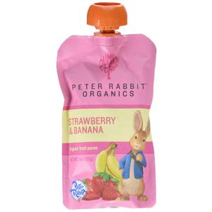 Peter Rabbit Organics Strawberry and Banana Snacks, 4-Ounce (Pack of 10) (EXP 04/08/27)