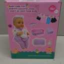 SMILESSKIDDO Baby Doll with Accessories, 12" Dolls Playset with Washable Carrier Bassinet Bed, Bottle, Blanket, and Pillow, Soft Body Baby Dolls for 2+ Year Old Girls