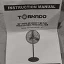 Tornado 30 Inch 8850 CFM Pedestal Fan, 3 Aluminum Blade Stationary, Commercial Industrial Use, Oscillating, High Velocity, UL Safety Listed