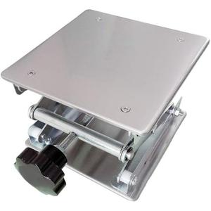 8" x8", Stainless Steel Lab Jack Scissor Stand Platform, Lab Lift Stand Table, Scientific Scissor Lifting Jack Platform, Expandable Lift Height Range 80mm-326mm ,Maximum Support Weight 50kg