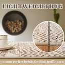 Moroccan Washable Hallway Runner Rug - 2'6"x12' Non Slip Floor Mat for Kitchen Low Pile Living Room Carpet with Rubber Backing Bedroom Rugs for Entryway 2'6"x12' Beige