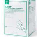 Medline Dentips Disposable Oral Swabsticks, Adult Mint Dentifrice-Treated, Green, 250 Count