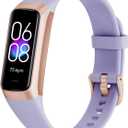 Fitness Tracker Activity Tracker 1.10''AMOLED Touch Color Screen,Smart Watch with 24/7 Blood Oxygen Heart Rate,Sleep Monitor,IP68 Waterproof,Step Counter Health for Women Men (Purple)