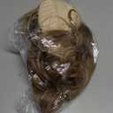 Lansigreen Hat Wig Beanie Hat with Hair Long Wavy Extensions Knit Pom Pom Hat Attached 20" Synthetic Removable Hairpiece for Women Winter Ginger Blonde Mix Bleach Blonde