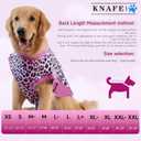 Recovery Suit for Female & Male Dogs After Surgery, Breathable Dog Onesie Cone Alternative, Anti-Licking Surgical Suit for Spay Neuter Wounds (L-(Back:18"-19"), Fuchsia Leopard)