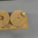 Tbestmax 10 oz Qtip Holder with Vanity Tray, 3 Pack Cotton Swab/Ball/Pad Dispenser Apothecary Jar, Clear Bathroom Containers Dispenser for Storage Bamboo Lids