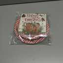 Christmas Gingerbread Plates and Napkins,Christmas Decorations Red Black Buffalo Plaid Ice Cream Sweet Christmas Gingerbread Man Tableware for Xmas Winter Holiday Party Supplies Decor