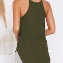 THANTH Womens Sexy Casual Summer Shirts Halter Spaghetti Strap Sleeveless Cute Trendy Tank Tops Loose Fit Olive S