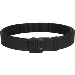 FAIRWIN Tactical Gun Belt, Ratchet CCW EDC Stiff Heavy Duty Work 1.5" Battle Concealed Carry Rigid Patented Nylon Men Belts (S(33"-37"Waist), Black)