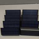 Aulanto Solar Fence Lights 8 Pack-Plus,100 Lumen Big Outdoor Solar Light IP65 Waterproof, Warm White and 10 RGB Modes,Fence Lights Otdoor Solar Lighting for Backyard,Garden,Fence,Wall,Deck,Stairs.