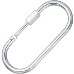 Quick Link Big Oval Locking Carabiner Clip Large Tow Chain Quick Links Rope Connector 6 Inch M10 for Trailer Swing Hammocks Cable Camping