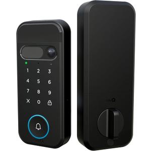 myQ Secure View 3-in-1 Smart Lock with 2K HDR Video Doorbell Camera, Face Access, Fingerprint Access, PIN & App Control  Intelligent Entry with Built-in Camera, Color Night Vision & Two-Way Audio