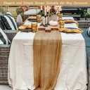 12 Pack Cheesecloth Table Runner 35x72 Inch Boho Gauze Table Runner Rustic Cheese Cloth Long Table Runner Romantic Table Runner for Wedding Bridal Shower Birthday Party Table Decor (Nude)